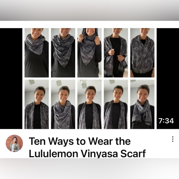 ⭐️Nwot-Lululemon’s famous vinyasa scarf can be worn over 10 different ways green - Picture 2 of 5